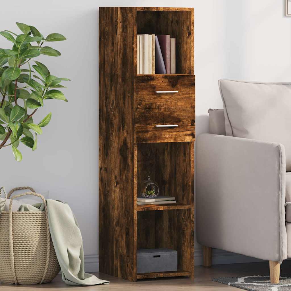 Highboard Räuchereiche 30x42,5x124 cm Holzwerkstoff